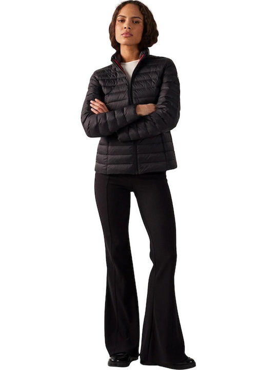 Cha Kurz Damen Puffer Jacke für Winter Schwarz