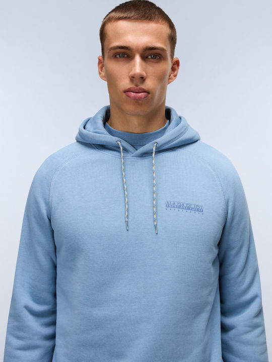 Sweatshirt with Hood Faded Denim