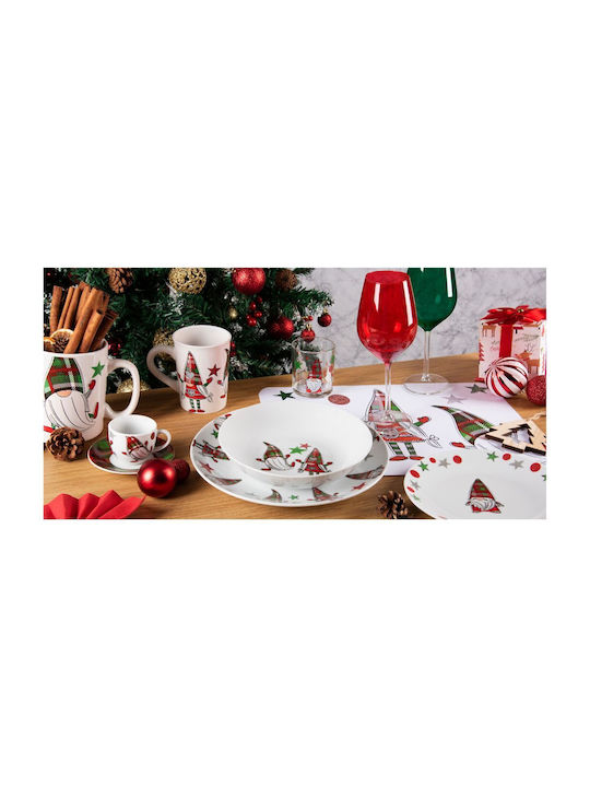 Excelsa Set Weihnachtliche Geschirr Porzellan Mehrfarbig 18Stück