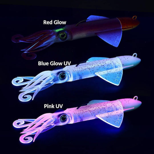 Jlc Xipi Evo Silicone Squid Jig Combo 140mm 60gr Pink UV