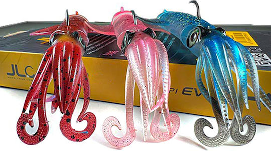 Jlc Xipi Evo Silicone Squid Jig Combo 100mm 10gr Pink UV