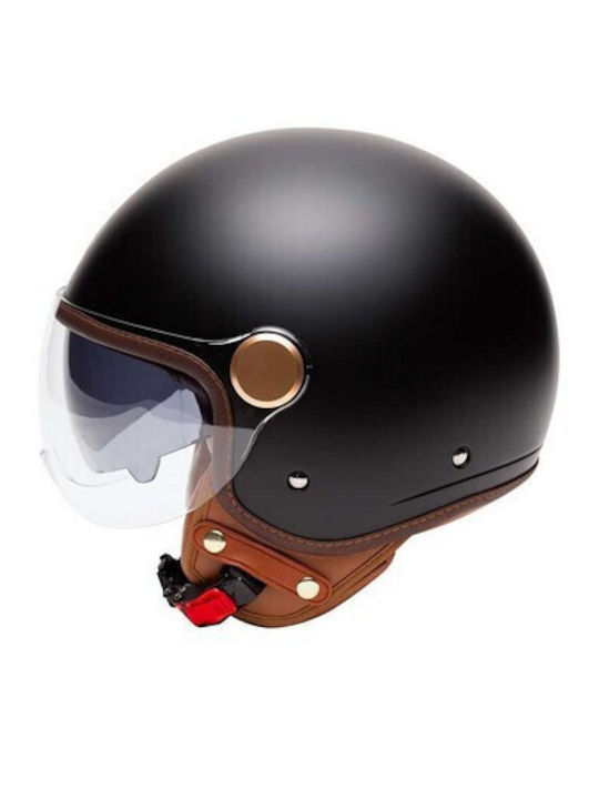 Marko Helmets Grasse Мат черно Мотоциклетна каска Джет ECE 22.06 с Sunvisor