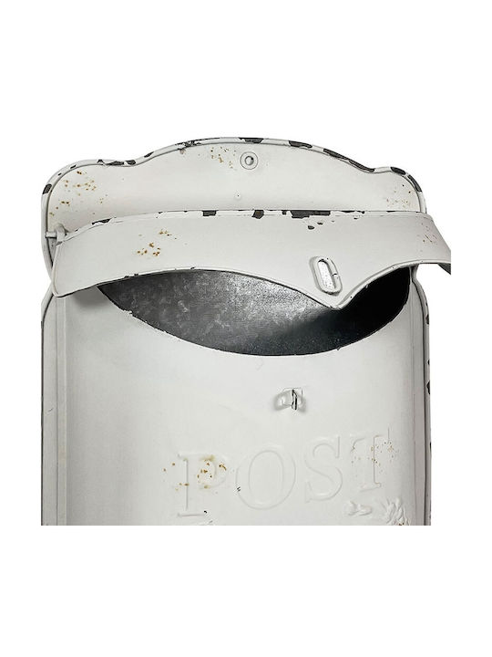 Artekko Outdoor Mailbox Metallic in White Color 27x10x40cm