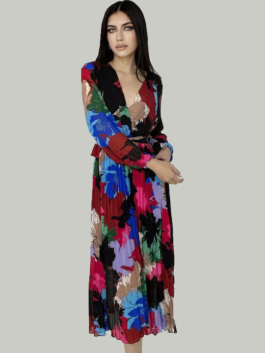 Rochie Midi Wrap-Around Burgundy Red