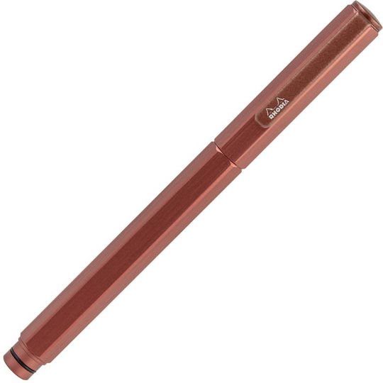 Rhodia Writing Pen Broad Brown made of Aluminum