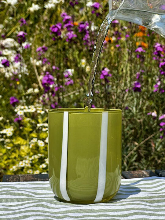 Maegen Glass Cocktail/Drinking made of Glass in Green Color
