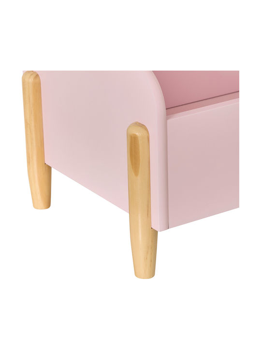 Children's Storage Box made of Wood Pink 61x28.5x44.2cm 1pcs