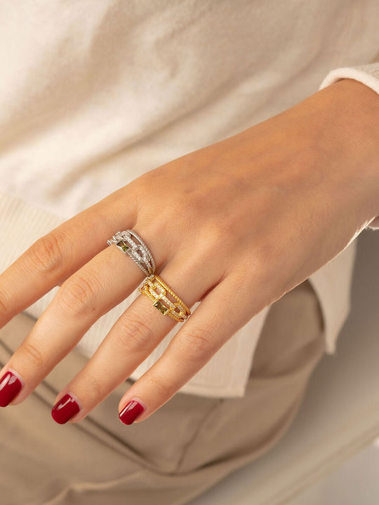 Excite-Fashion Women's Gold Plated Silver Ring Excite-Fashion Women's Gold Plated Silver Ring