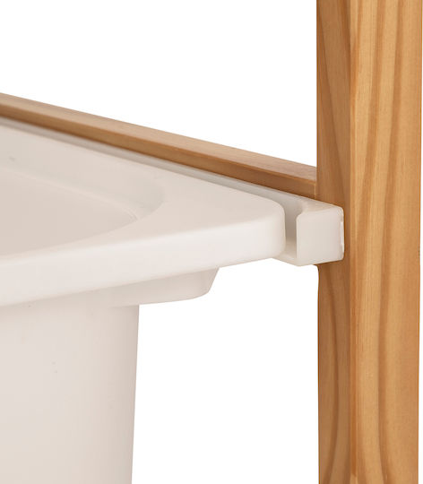 Toy Storage System made of Wood White 43x30x54.5cm 1pcs