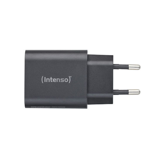 Intenso Φορτιστής Χωρίς Καλώδιο με Θύρα USB-A και Θύρα USB-C 30W Μαύρος (W30AC)