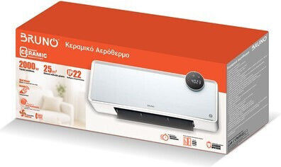 Bruno Ceramic Fan Heater Room Wall White 2000W