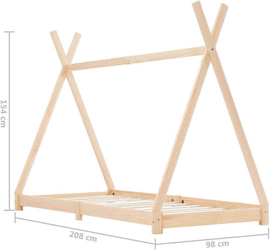 Παιδικό Κρεβάτι Μονό για Στρώμα 90x200cm
