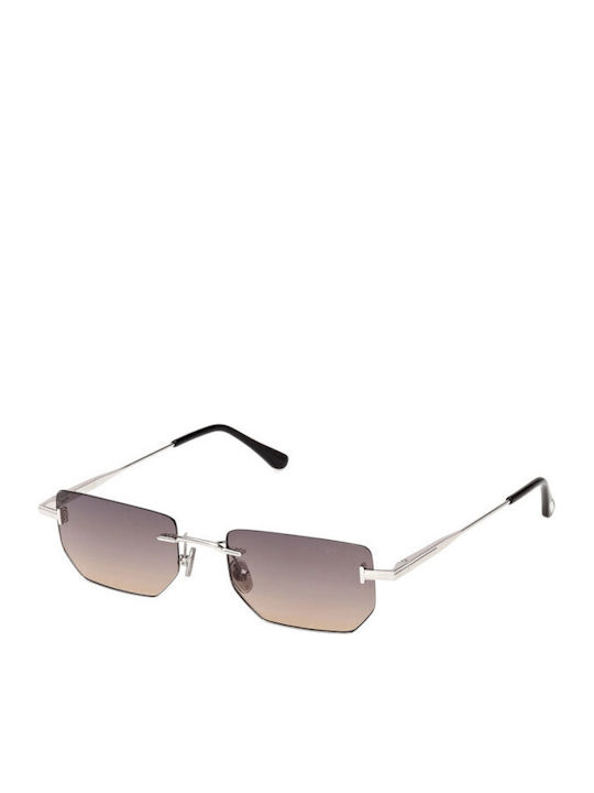 Tom Ford Unisex Sonnenbrille mit Silber Metall Gestell und Gray Verlaufsfarbe Linse FT1355 16B