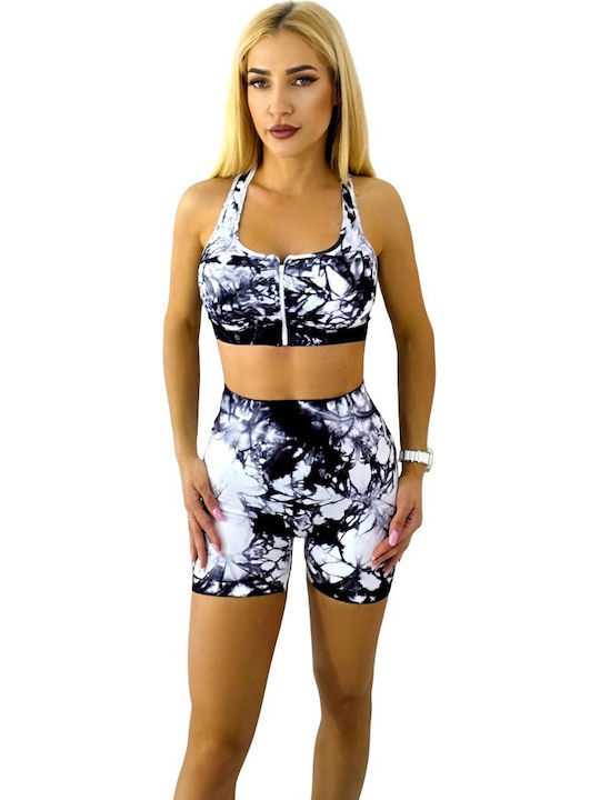 Instruire Set de femei cu Colanti White-black