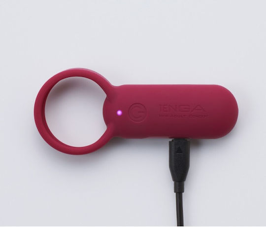 Tenga SVR Vibe Ring Вибриращ Пръстен Петел Силикон Червен