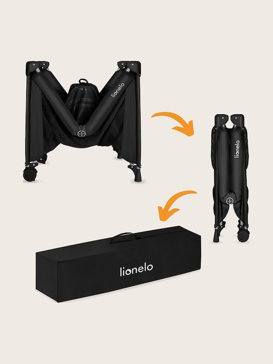 Lionelo Laufstall mit Matratze Schwarz 70.5x100.5cm