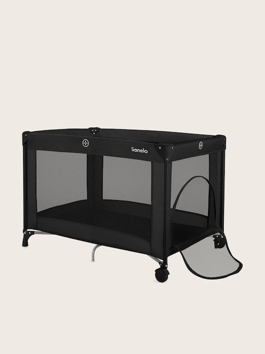 Lionelo Laufstall mit Matratze Schwarz 70.5x100.5cm