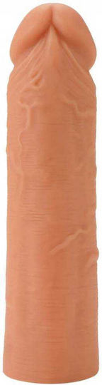 Hidden Desire Inferno Penis Sleeve Flüssigsilikon 18 Cm Beige