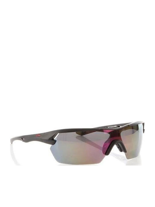 Goggle Unisex Γυαλιά Ηλίου με Λευκό Κοκκάλινο Σκελετό και Πολύχρωμο Polarized Καθρέφτη Φακό