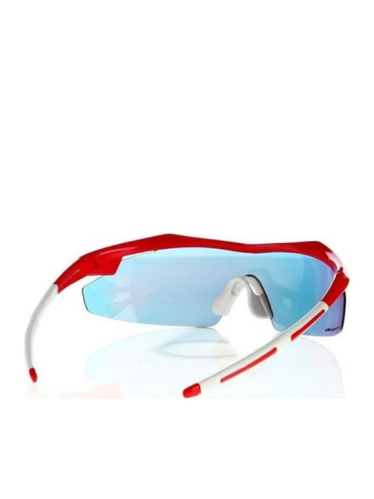 Goggle Unisex Γυαλιά Ηλίου με Πολύχρωμο Κοκκάλινο Σκελετό και Πολύχρωμο Καθρέφτη Φακό