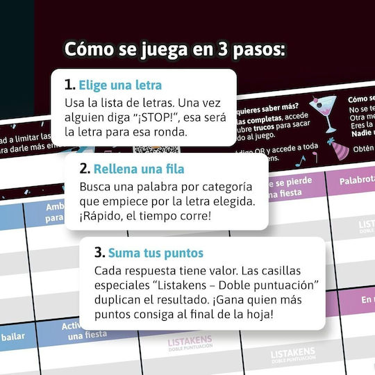 Επιτραπέζιο Παιχνίδι Listas y Listakens Party για 2+ Παίκτες 14+ Ετών (ES) SD Games