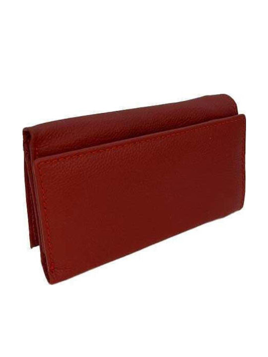 Small Leather Women's Wallet Coins Red