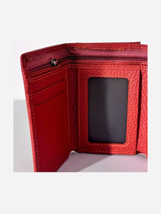 Small Leather Women's Wallet Classic Red