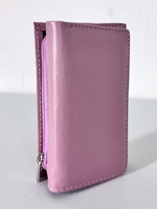 Small Leather Women's Wallet Classic Lilac