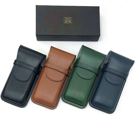 Pilot Somes Leather Case 3 Pens Green Sls3-11-gn 4902505643538