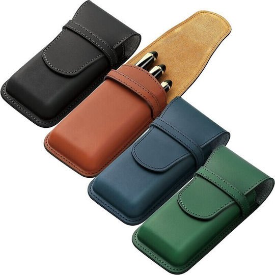 Pilot Somes Leather Pen Case 3 Pens Navy Sls3-11-nv 4902505643521