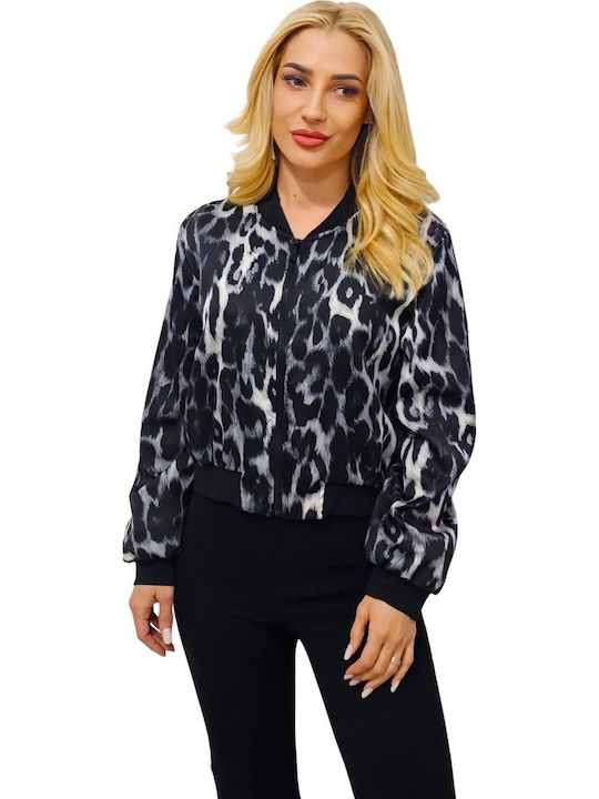 Kurz Damen Bomberjacke Black