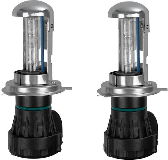 GloboStar Car Lamps H4 Xenon 8000K Cold White 12V 70W 2pcs