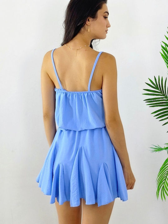 Σετ με Mini Φούστα Baby Blue
