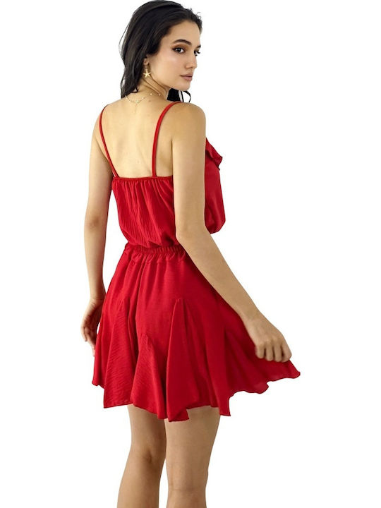 Set with Mini Skirt Red