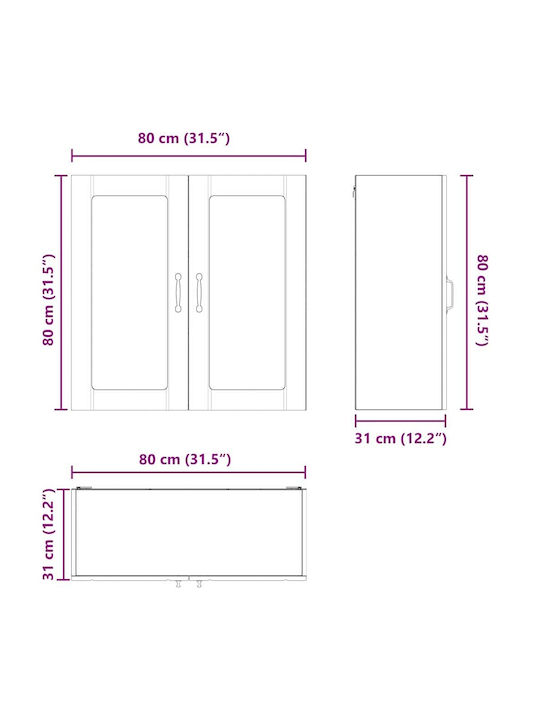 Brown Oak 80x31x80buc