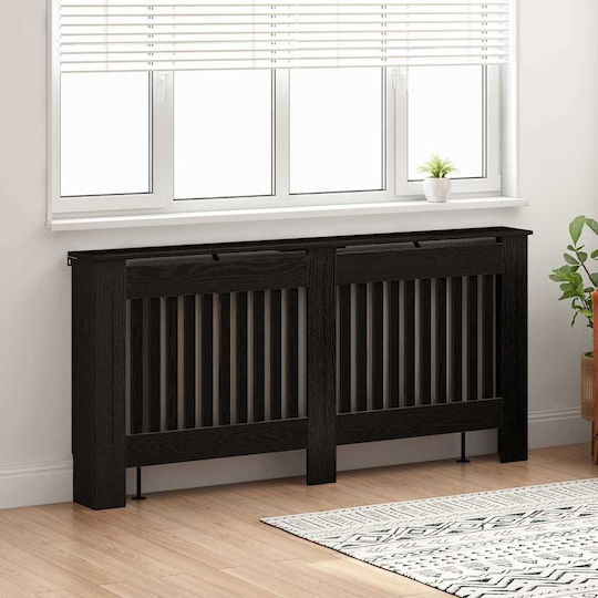 vidaXL Husă Pentru Radiator Din PAL Negru 172x19x81,5cm