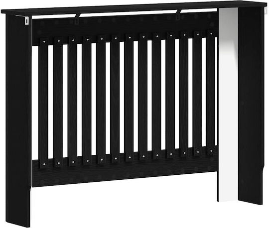 vidaXL Heizkörperabdeckung aus Spanplatte Schwarz 112x19x81.5cm