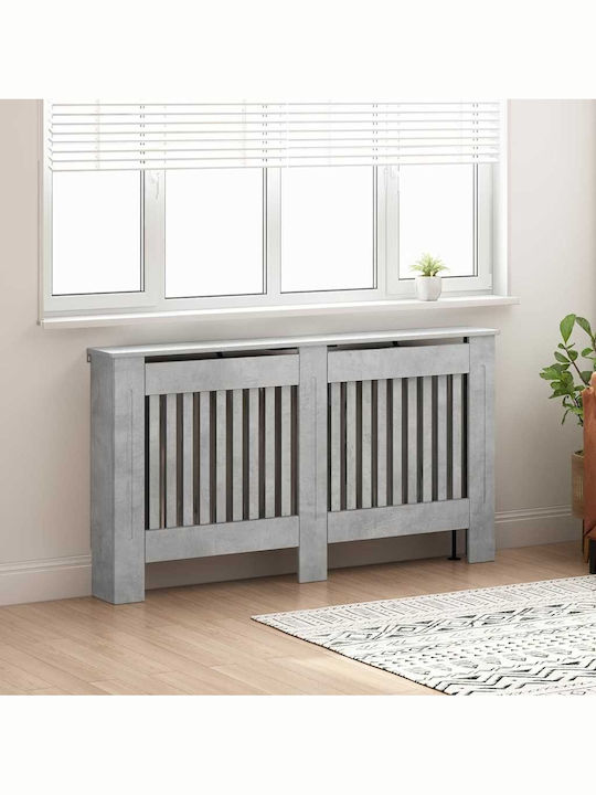 vidaXL Heizkörperabdeckung aus Spanplatte Grau 152x19x81.5cm