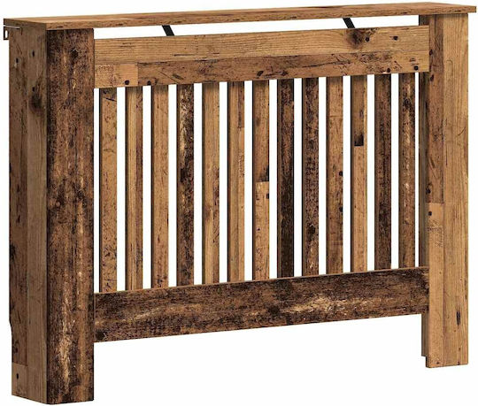 vidaXL Калориферен Капак от ПДЧ Кафяв 112x19x81.5см