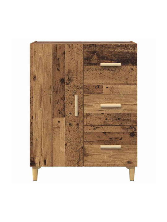 Sideboard Wooden with Drawers Coffee 34x69.5x90cm