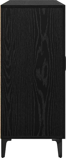 Μπουφές Ξύλινος Μαύρη Δρυς 34x90x80cm