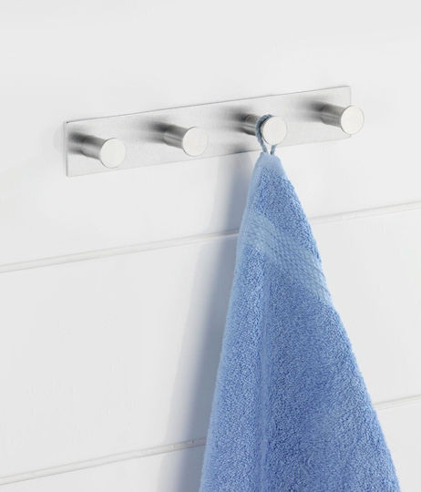 Wenko Celano Cârlig de Baie cu 4 Locuri ​25.5x4cm Inox Argintiu