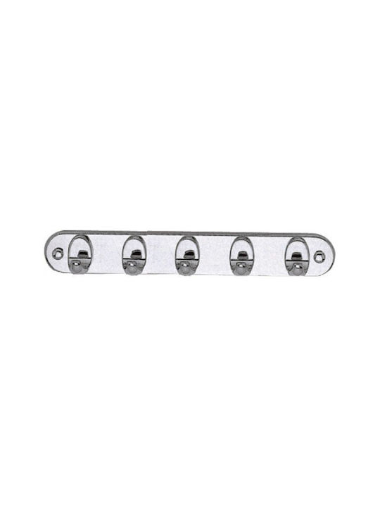 Inter Ceramic Single Wall-Mounted Bathroom Hook Silver