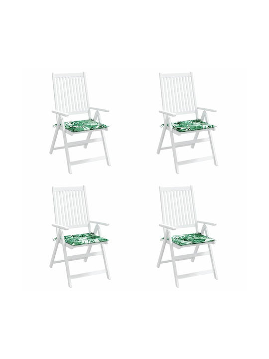vidaXL vidaXL Gartenstuhlkissen Grün 4 Stück 50x50cm
