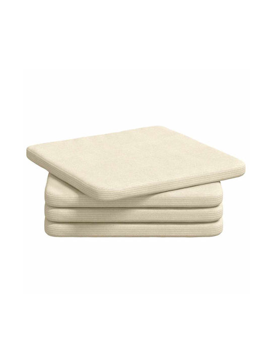 vidaXL Velvet Beige Sofa Cushion 40x40cm