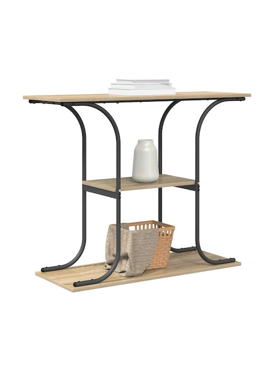 Console Table Wood & Metal Sonoma Oak L101xW35xH80.5cm