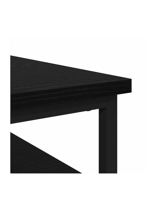 Wooden Bedside Table with Metal Legs Processed Wood 40x42x60cm