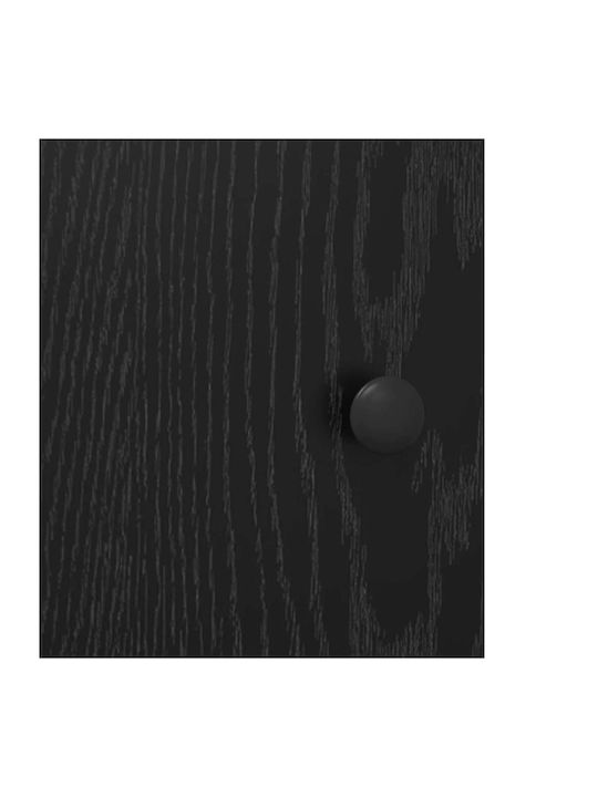 Wooden Bedside Table with Metal Legs Processed Wood 40x42x60cm