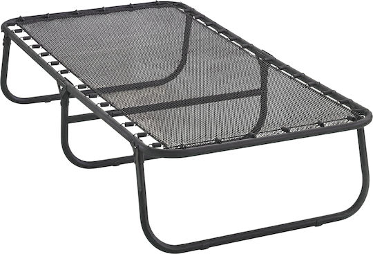 Klappbett mit Matratze 12cm Einzel Schwarz 180x80x33cm
