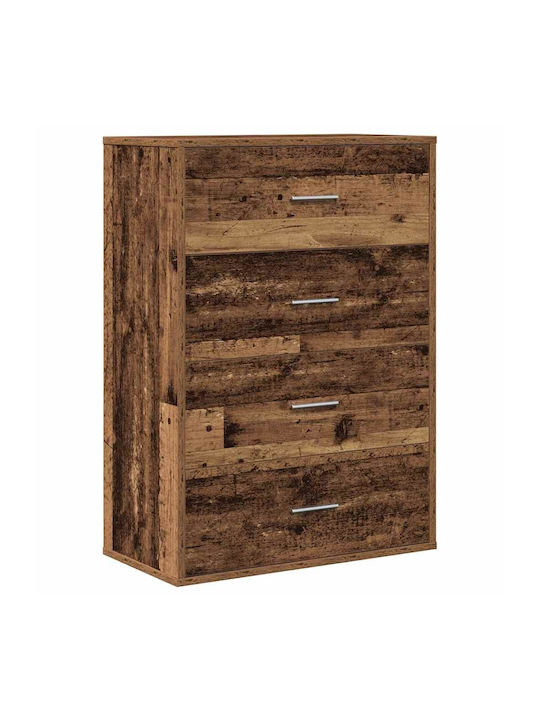 Comoda pentru Dormitor cu 4 sertare Coffee 60x31x84buc